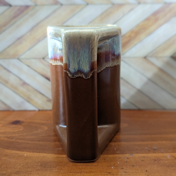 Rodolfo Padilla Artist Signed Drip Glazed Coffee Mug- Brown Drip Glaze - Picture 2 of 7